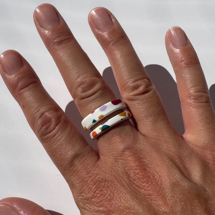 Anillo Doble Terrazo
