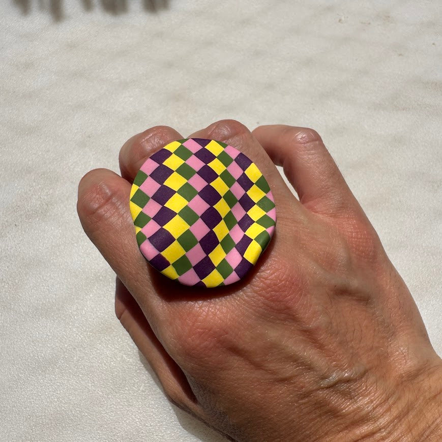 Anillo Rizo Multicolor Oliva