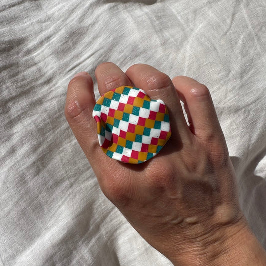 Anillo Rizo Multicolor Rojo